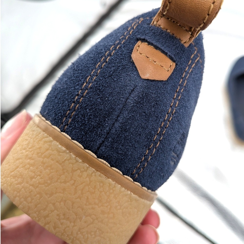 Timberland Suede‎ Slip On Flats Navy Comfort Wedge MirrorFit Shoes Women 9.5 - Picture 9 of 11